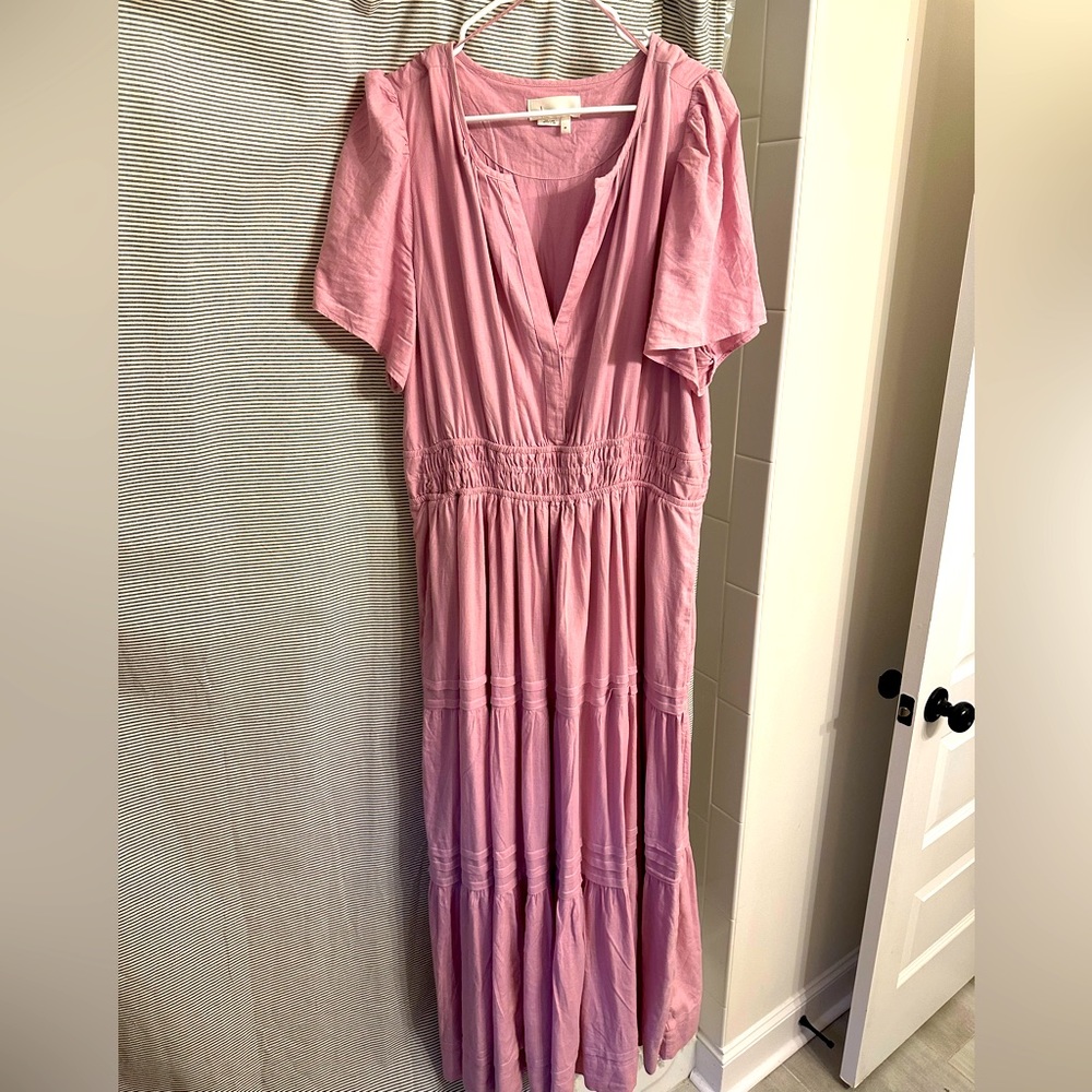Anthropologie Linen Somerset Dress